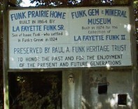 Entrance sign to Prairie Home and Museum